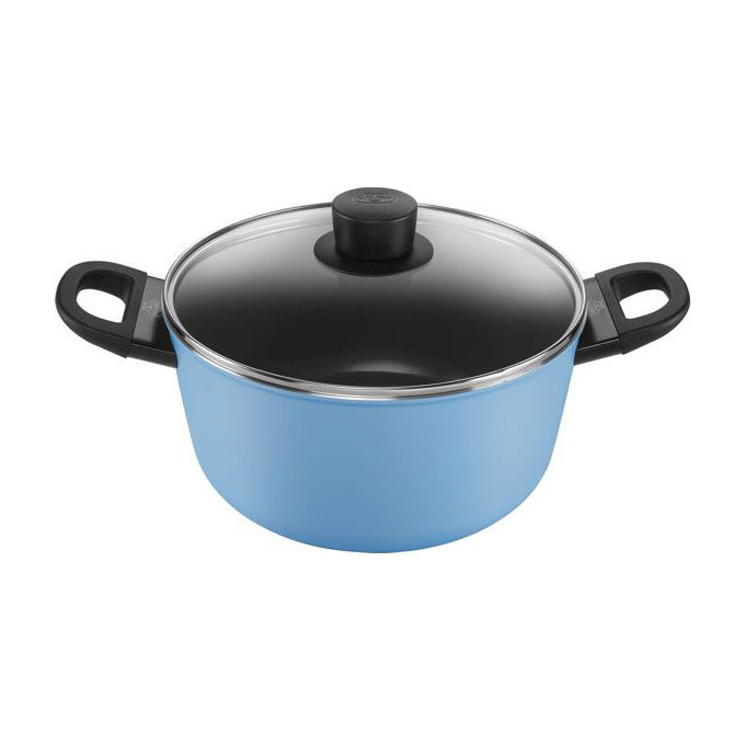 Image of Ballarini Caprera Casseruola con Coperchio Blu 24cm