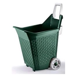 Kart Carrello Con Ruote da 76 Litri Muschio ideale per Trasportare Materiale in Giardino e Assicurare una Manutenzione Efficace del Tuo Spazio Verde
