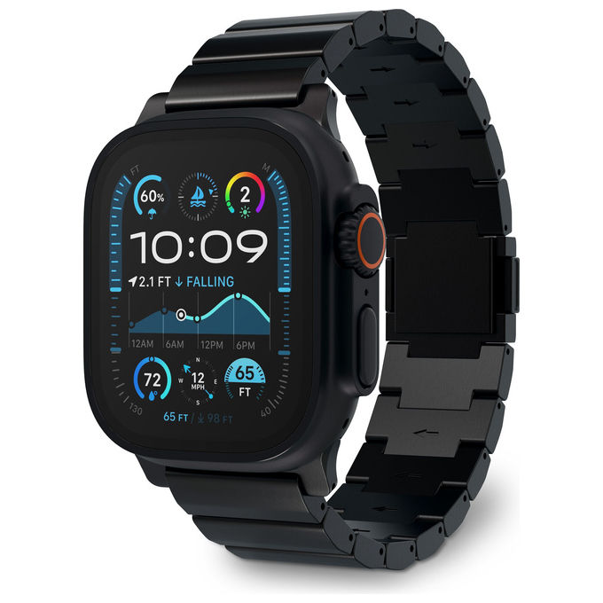 Decoded D25AWS49TTS1TMBK Banda Decoded Traction Band in Titanio per Apple Watch Ultra 1 e 2 regolabile con chiusura magnetica colore Nero