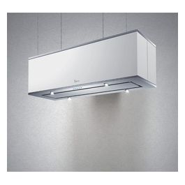 Baraldi 01DIA090STW80 Diade Cappa Sospesa Classe energetica A 4 Velocita' filtrante Portata 800 m3/h Pulsantiera elettronica 90 cm Bianco/Inox