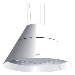 Baraldi 01EVAIS060WH80 Cappa Sospesa Eva Classe energetica A 4 Velocita' Forma Conica Comandi da Remoto con Telecomando 60 cm Bianco