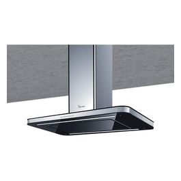 Baraldi 01STVIS090STB80 Cappa a Isola Stivia con Camino Classe energetica A 4 Velocita' Aspirante o Filtrante 90 cm Nero/Inox