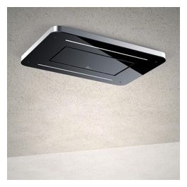 01STVSO090STB80 Cappa da Soffitto Stivia 4 Velocita' Comandi da Remoto con Telecomando 90 cm Nero/Inox 