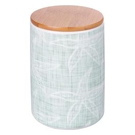 Barattolo 870 ml in ceramica, coperchio in bamboo, decoro marino, Cozumel