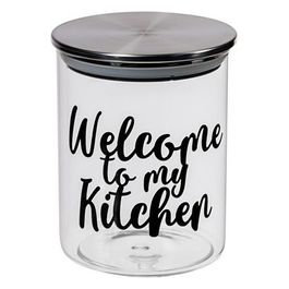 Barattolo Black Letters 650 ml in Vetro Borosilicato