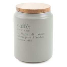 Barattolo caffe' 800 ml in gres, coperchio in bamboo, Victionary