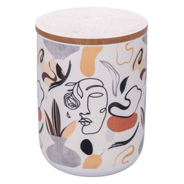 Barattolo in ceramica Face to Grey