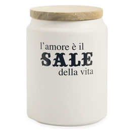 Barattolo sale 850 ml in gres, coperchio in bamboo, Idee