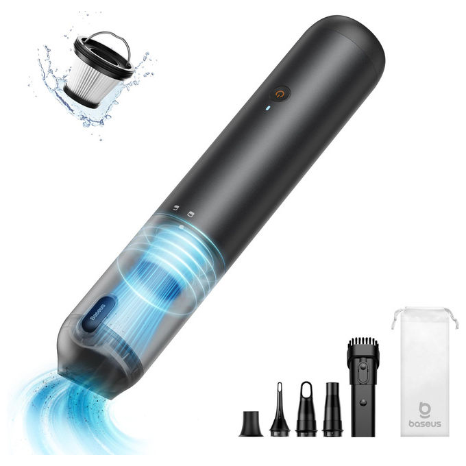 Baseus Aspirapolvere Auto A3 Lite Mini Soffiatore Aria 12000PA Bianco