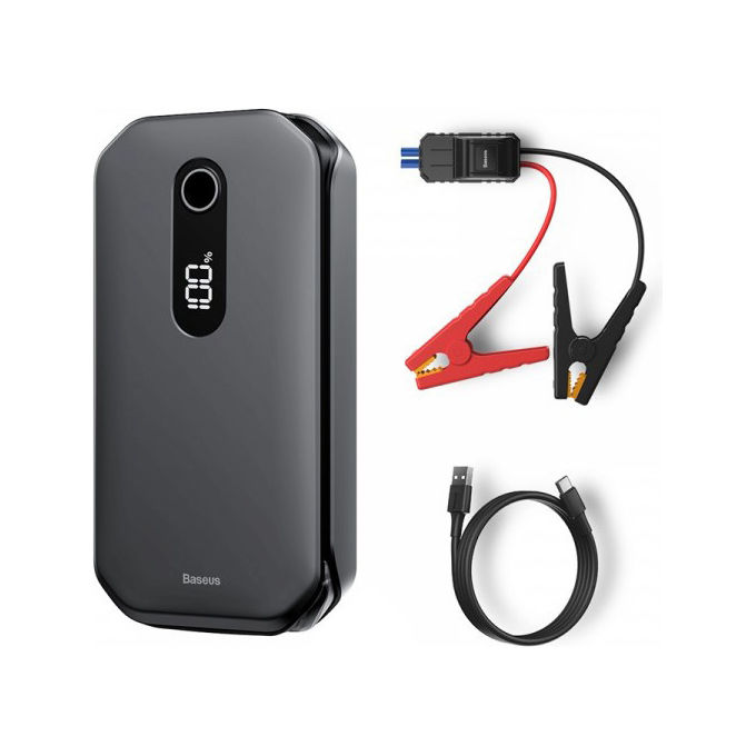 Baseus Avviatore Portatile Auto 12000mAh 2.4A Power Bank Nero