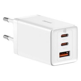 Travel Charger GaN5 Pro Fast wall charger C+C+U QC AFC PD 65W with Type-C to Type-C (100W) 1m White