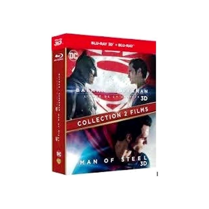 Image of BATMAN VS SUPERMAN - MAN OF STEEL - Coffret 2 Films - Blu-Ray 3D - DC COMICS