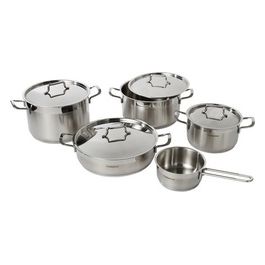 Batteria 9 Pezzi Top Steel in Acciaio