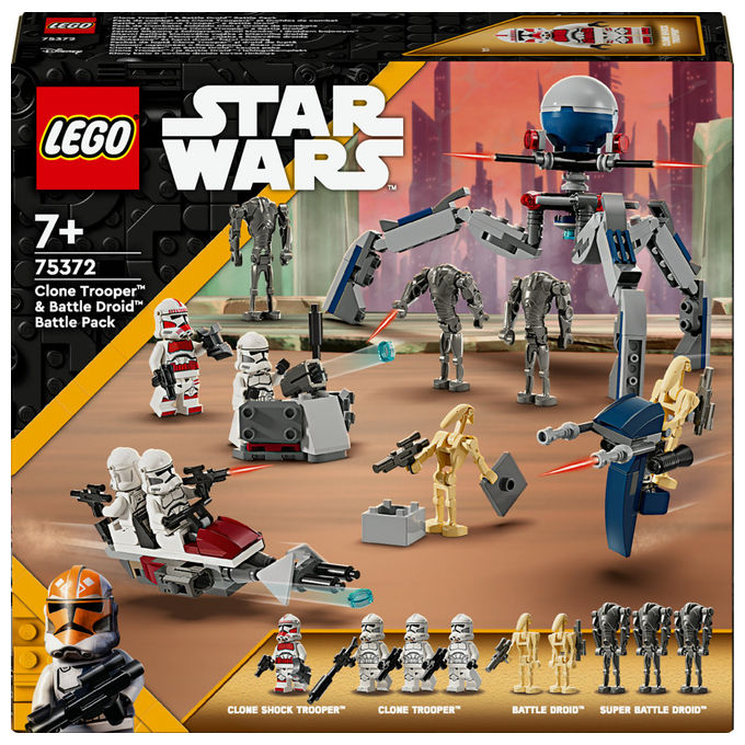 Lego, Battle Pack Clone Trooper e Battle Droid, Set Costruzioni Star Wars 75372