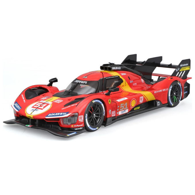 BBURAGO Modello Auto Sportiva Ferrari 499P LMH Scala 1:24 Preassemblato Rosso