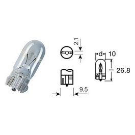 Lampada 12-5 Tutto Vetro T10 