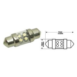 Lampada Sil.Sv8,5 4Led 12V Bianco