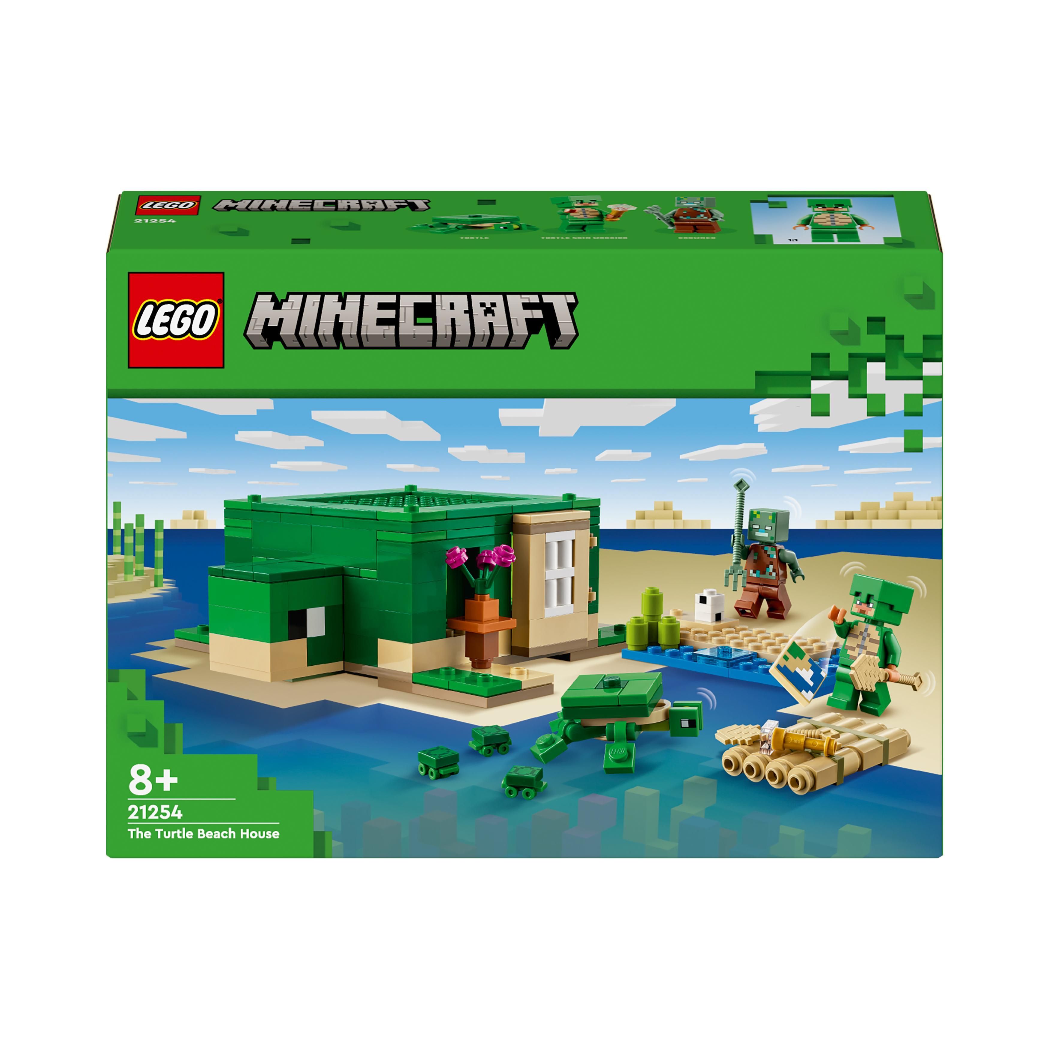 LEGO Minecraft Beach House della Tartaruga, Modellino di Casa Giocattolo da  Costruire, Gioco per Bambini e