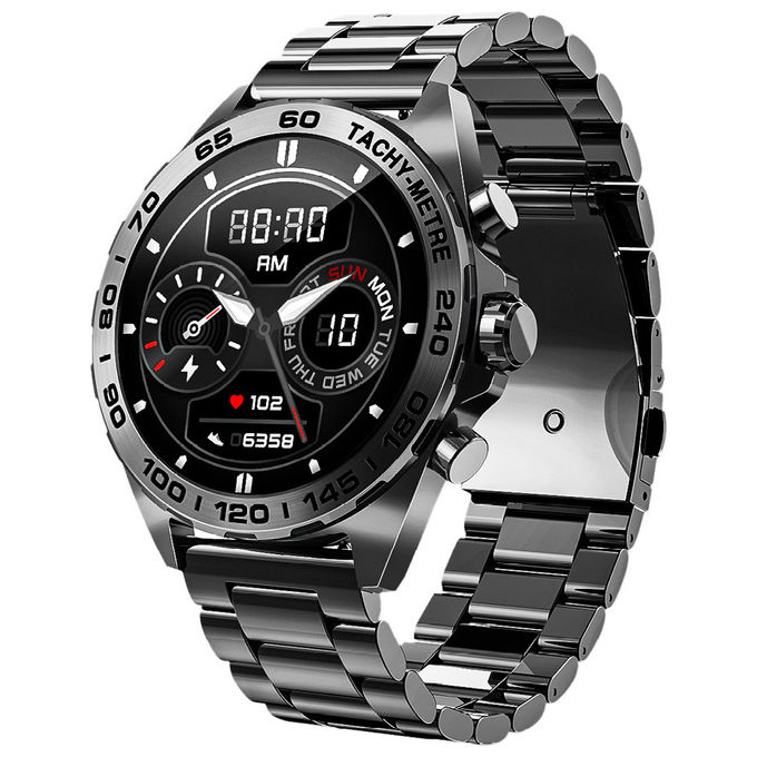 Beafon 501 Smartwatch AMOLED 3.63 cm GPS Scuro Metalizzato