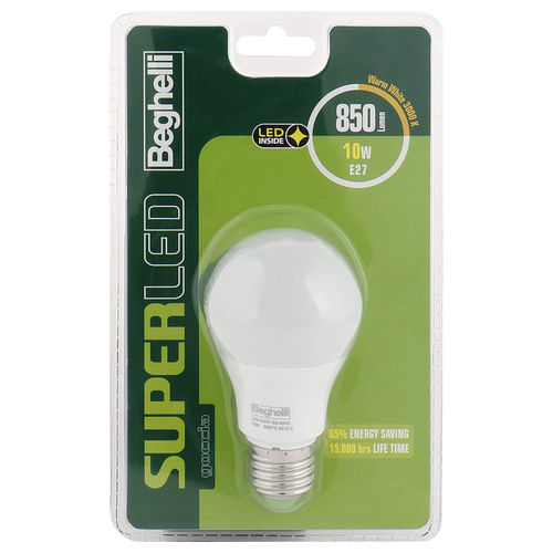 Lampadina LED E27 9W Luce Calda 2700K 15000 Ore
