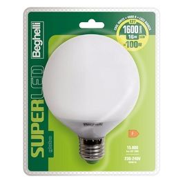 Beghelli Lampadina Led Globo 16W e27 4000k SuperLed Luce Naturale 1600 Lumen