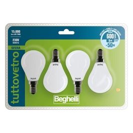 Beghelli Lampadina Led Sfera 5W E27 6500k Confezione 3 Pezzi Luce Fredda