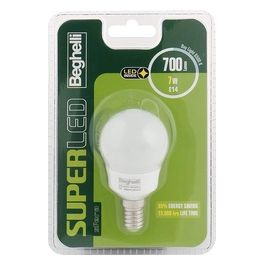 Lampadina Led Sfera 7W e14 6500k Superled Luce Fredda