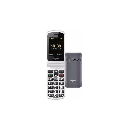 Beghelli Salvalavita Phone SLV18 Telefono per Anziani a Conchiglia Salvavita GSM con Tasto SOS con Grandi Tasti Grande Display 2.4"