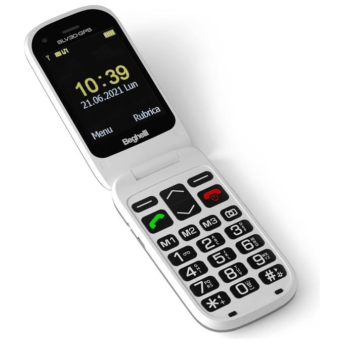 Beghelli Salvalavita Phone SLV30 GPS Senior Phone a conchiglia con tasto di chiamata rapida di soccorso e localizzazione GPS