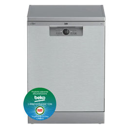 Beko BDFN26430X Lavastoviglie Libera Installazione 14 Coperti Classe Energetica D 6 Programmi Mezzo Carico Flessifibile 59.8 cm PearlInox