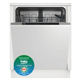 Beko BDIN38521Q Lavastoviglie a Scomparsa Totale 15 Coperti Classe Energetica E 8 Programmi Terzo Cestello HygieneIntense 58,9 cm