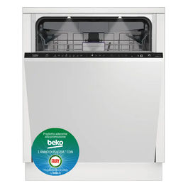 Beko BDIN38644D Lavastoviglie da incasso a Scomparsa Totale 16 Coperti Classe Energetica C 8 Programmi Terzo Cestello CornerIntense 58,9 cm