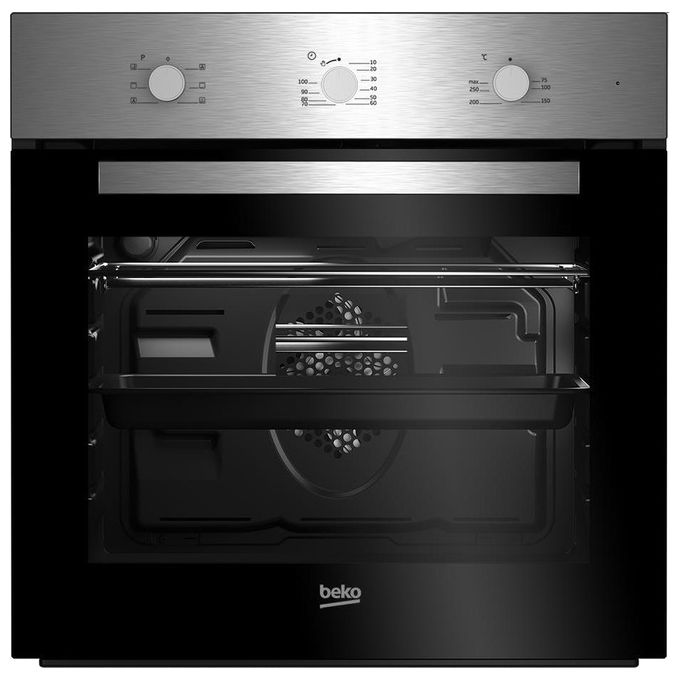 Beko BIE110X Forno Multifunzione da Incasso Capacita' 71 Litri Classe energetica A 6 funzioni 60 cm Inox-Cristallo Nero
