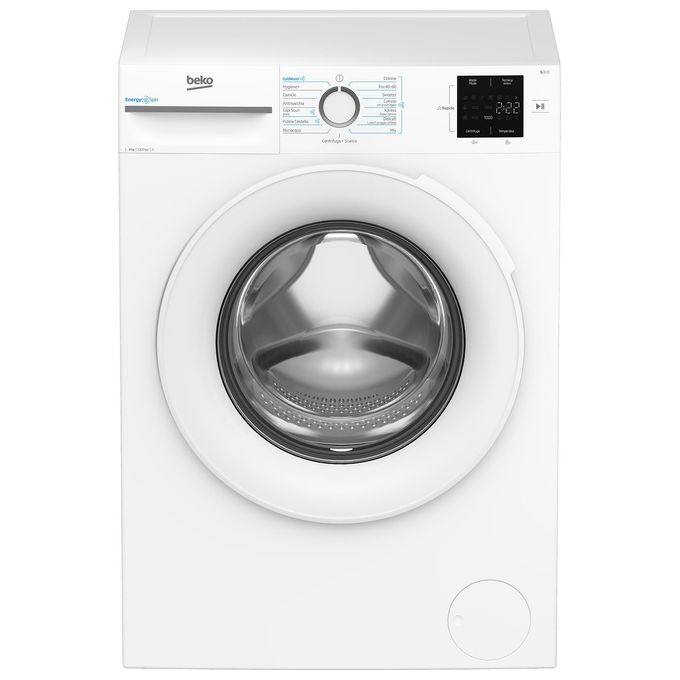 Image of Beko BMWU3921W Lavatrice a carica frontale 9Kg 1200 giri Classe A 1Motore Inverter 15 Programmi Vapore 845x600x546mm bianco