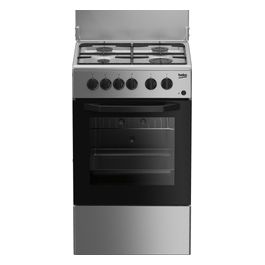 CSS42014FS Cucina a Gas Forno Elettrico con Grill 4 Fuochi Capacita' 54 Litri Classe energetica A 50 cm Silver