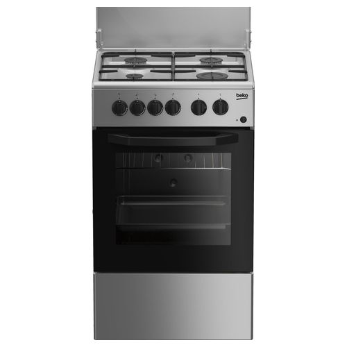 CSS42014FS Cucina a Gas Forno Elettrico con Grill 4 Fuochi Capacita' 54 Litri Classe energetica A 50 cm Silver