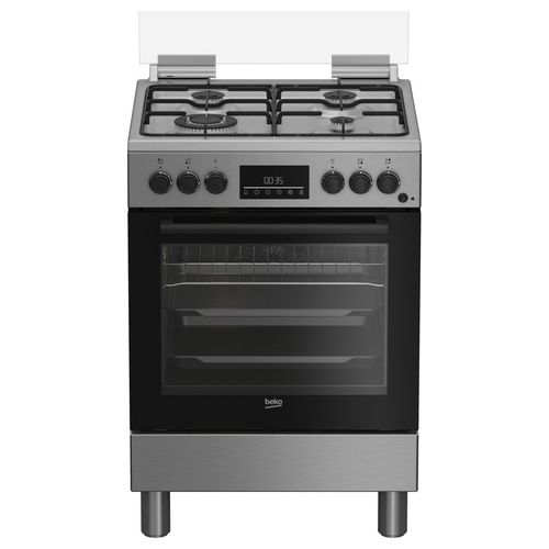 FBE62310GX Cucina 60x60 cm Piano Gas 4 Fuochi Bruciatore Wok Forno Elettrico Ventilato 66 L Classe A SteamShine colore Acciaio Inox