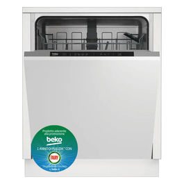 Beko DIN34320 Lavastoviglie Da Incasso a Scomparsa Totale 13 Coperti Classe Energetica E 4 Programmi Mezzo Carico Flessifibile 59.8 cm