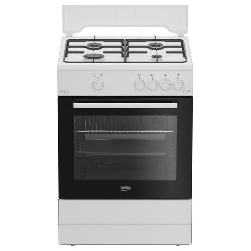 FBG62010DW Cucina 60x60 cm 4 Fuochi Gas Forno Gas Grill Bianco Classe A