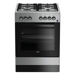 Beko FSE62110DX Cucina Libera Installazione Forno Elettrico Ventilato Classe energetica A Capacita' 66 Litri Coperchio in Cristallo 60x60 cm Acciaio Inox 