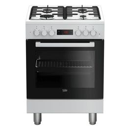 Beko FSE62110DWF Cucina a Gas con Forno Elettrico Multifunzione Capacita' 66 Litri 4 Fuochi Classe energetica A 60 cm Bianco