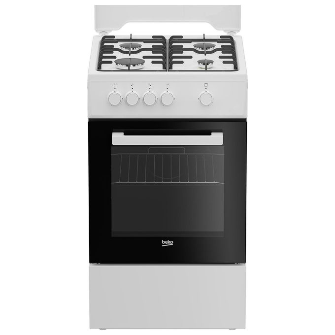 Beko FSG522DWC Cucina a Gas 50x60 4 fuochi Forno a Gasgrill colore Bianco