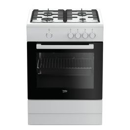 Beko FSG62000DW Cucina a Gas Forno a Gas con Grill 4 Fuochi Capacita' 64 Litri Classe energetica A 60 cm Bianco