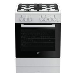 Beko FSST62110 DW Cucina a Gas Forno Elettrico con Grill 4 Fuochi Capacita' 71 Litri Classe energetica A 60 cm Bianco