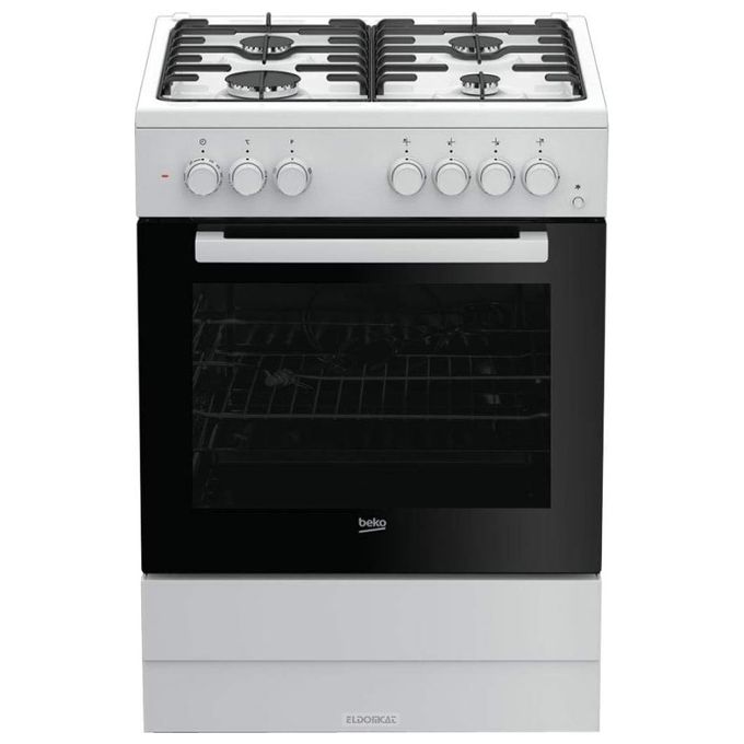 Beko FSST62110 DW Cucina a Gas Forno Elettrico con Grill 4 Fuochi Capacita' 71 Litri Classe energetica A 60 cm Bianco