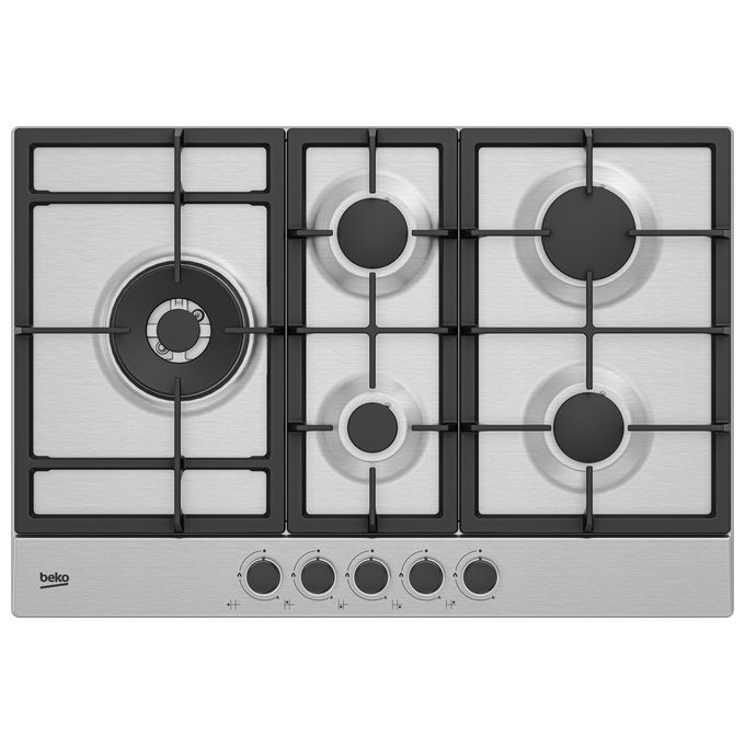 Beko HIAL75225SXE Piano Cottura a Gas 5 Fuochi 75 cm (Acciaio Inox)