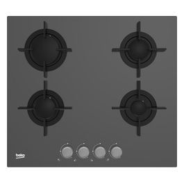 Piano cottura a gas hilg64222szg 60 cm 4 fuochi grigio pietra griglie ghisa