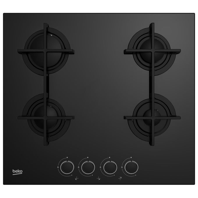 Image of Beko HILG64225SB Piano Cottura a Gas 4 Zone Cottura da 60 cm Colore Nero