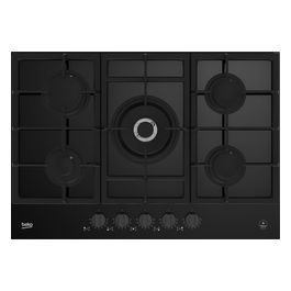 Beko HILW 75325 SDX Piano Cottura 5 Fuochi a Gas da Incasso Larghezza 75 cm colore Nero