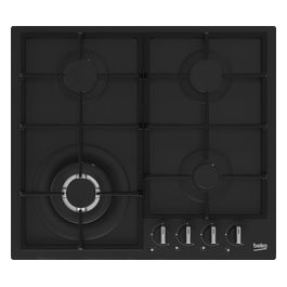 Beko HIYG 64225 SBO Piano Cottura Nero da Incasso 60cm a Gas 4 Fornelli